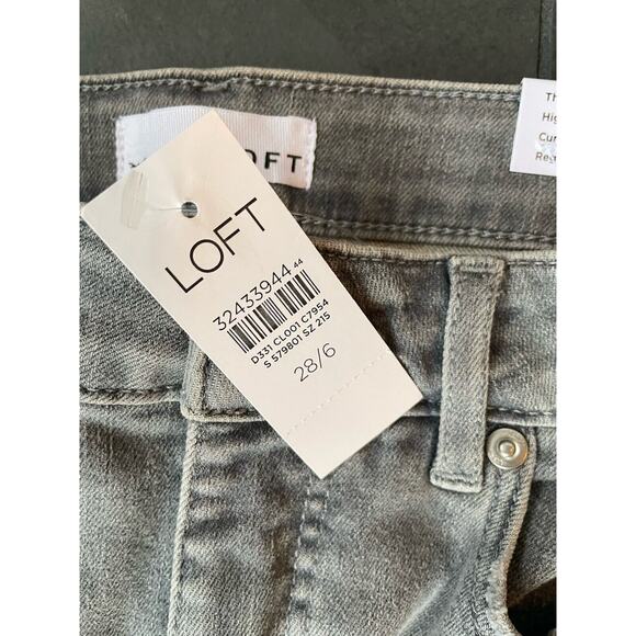 Loft Skinny High Rise Curvy Gray Jeans Size 28 NWT RN#140923 - Picture 6 of 9